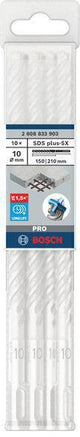 Bosch Hammerbohrer PRO SDS plus-5X, Ø 10,0 mm, Arbeitslänge 100 mm, SDS plus, Vierschneider für Stahlbeton