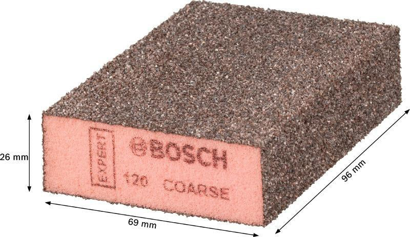 BOSCH EXPERT Combi Block S470 Schleifschwamm 96x26x69 mm – Grobes AlOx für Holz und Farbe