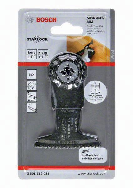 BOSCH Tauchsägeblatt AII 65 BSPB, 65 mm, BIM, Starlock, 10er Pack – für Hartholz