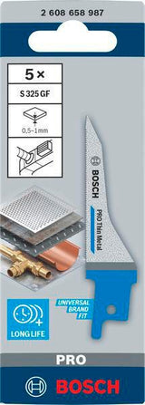BOSCH Säbelsägeblatt PRO Thin Metal S325GF, 85 mm, TPI 32