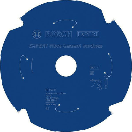 Bosch EXPERT Fiber Cement Kreissägeblatt 165 mm, 4 Zähne, TCG, für Zementfaserplatten