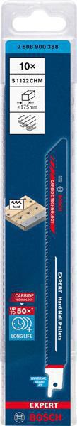 Bosch Säbelsägeblatt Hard Nail Pallets 225 mm, 10 Stück, S-Schaft, für Holz mit Metall