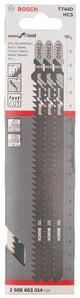 BOSCH Stichsägeblatt T 111 C HCS 100 mm 5 Stück für Holz und Kunststoff
