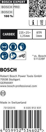 Bosch Säbelsägeblatt Expert Thick Tough Metal S955CHC, 150 mm, TPI 8, für dickes zähes Metall