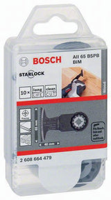 BOSCH Tauchsägeblatt AII 65 BSPB, 65 mm, BIM, Starlock, 10er Pack – für Hartholz