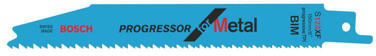 Bosch Säbelsägeblatt S 123 XF Progressor for Metal, 150 mm, TPI 8-14, 5er Pack