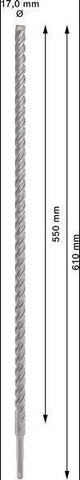 Bosch Hammerbohrer PRO SDS plus-5X, Ø 10,0 mm, Arbeitslänge 100 mm, SDS plus, Vierschneider für Stahlbeton