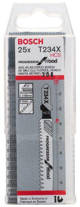 BOSCH Stichsägeblatt T 234 X HCS 5 Stück für Hartholz und Laminat
