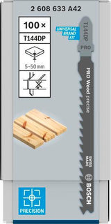 BOSCH Stichsägeblatt T 111 C HCS 100 mm 5 Stück für Holz und Kunststoff