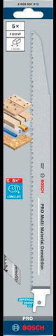 BOSCH Säbelsägeblatt S 611 DF, 150 mm, Bi-Metall, TPI 6, 5 Stück – für Holz und Metall