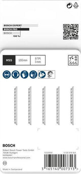 BOSCH Stichsägeblatt T 118 G HSS 5er-Pack für Metall und Buntmetall