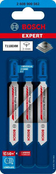 BOSCH Stichsägeblatt Stainless Steel T 118 EHM Carbide 83 mm für Edelstahlblech