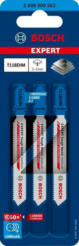 BOSCH Stichsägeblatt Stainless Steel T 118 EHM Carbide 83 mm für Edelstahlblech
