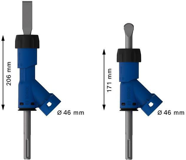 BOSCH Flachmeißel-Adapter EXPERT SDS Clean max, 400 mm, Meißelschneide 25 mm, für staubarmes Arbeiten