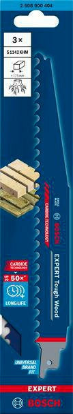Bosch Säbelsägeblatt Expert Tough Wood S1142KHM 225 mm, TPI 3