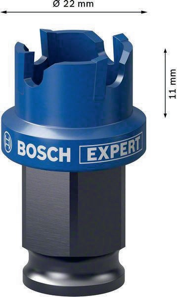 Bosch Lochsäge Expert Sheet Metal 20 mm – Carbide-Zähne für Edelstahl & härtesten Stahl, Power Change Plus
