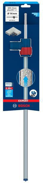 BOSCH Hammerbohrer-Set EXPERT SDS Clean plus-8X, 12 mm, 350 mm, Staubabsaugung