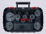 BOSCH Lochsägen-Set Univ.Progressor for Wood and Metal 14-tlg. 20-76 mm, Bi-Metall, 40 mm Schnitttiefe, im Koffer