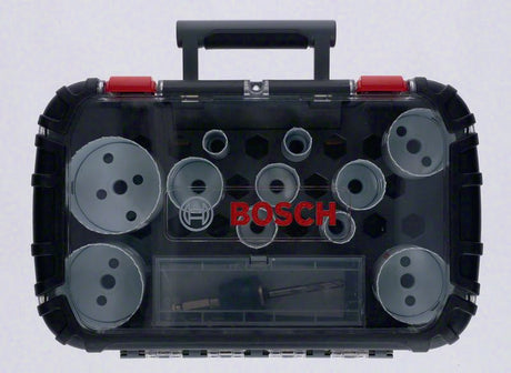 BOSCH Lochsägen-Set Univ.Progressor for Wood and Metal 14-tlg. 20-76 mm, Bi-Metall, 40 mm Schnitttiefe, im Koffer