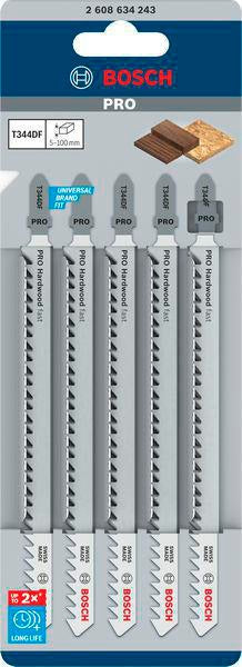 BOSCH Stichsägeblatt T 234 X HCS 5 Stück für Hartholz und Laminat