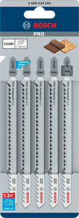 BOSCH Stichsägeblatt T 234 X HCS 5 Stück für Hartholz und Laminat