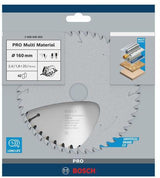 BOSCH Kreissägeblatt Multi Material 160 mm 42 Zähne HLTCG für Holz, Aluminium und Kunststoff