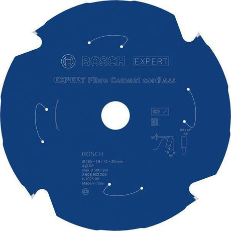 Bosch EXPERT Fiber Cement Kreissägeblatt 165 mm, 4 Zähne, TCG, für Zementfaserplatten