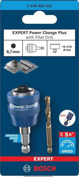 BOSCH Adapter EXPERT Power-Change Plus Hex 8,7 mm (3/8) ohne Bohrer – Schnellwechsel für Lochsägen