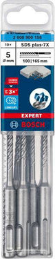 Bosch Expert SDS-7X Hammerbohrer 5 mm, 10 Stück, SDS-plus, Carbide Technology