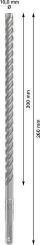Bosch Hammerbohrer PRO SDS plus-5X, Ø 10,0 mm, Arbeitslänge 100 mm, SDS plus, Vierschneider für Stahlbeton