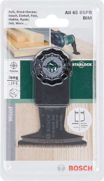 BOSCH Tauchsägeblatt AII 65 BSPB, 65 mm, BIM, Starlock, 10er Pack – für Hartholz