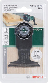BOSCH Tauchsägeblatt AII 65 BSPB, 65 mm, BIM, Starlock, 10er Pack – für Hartholz