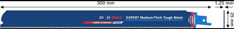 Bosch Säbelsägeblatt S1155HHC für Metall mittlerer Dicke, 225 mm, 10er-Pack