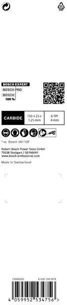 Bosch Expert Window Demolition S 956 DHM Säbelsägeblatt 150 mm für Fenster aus Holz, Kunststoff & Verbundwerkstoff
