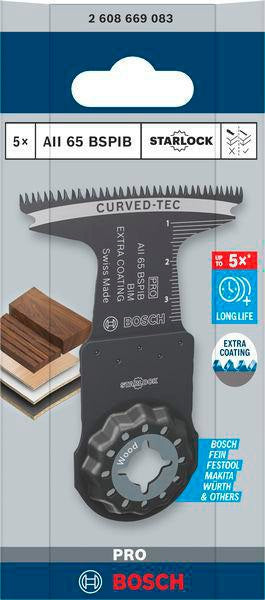 BOSCH Tauchsägeblatt PRO AII 65 BSPIB Starlock – 65 mm für Hartholz und Holzverbundwerkstoffe