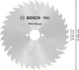 Bosch Kreissägeblatt PRO Wood AD 160 mm Z24 WZ für präzise Holzschnitte