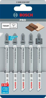 BOSCH Stichsägeblatt T 234 X HCS 5 Stück für Hartholz und Laminat