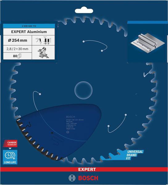 BOSCH Kreissägeblatt EXPERT for Alu.AD 160 mm Z.52 HLTCG für saubere Aluminium-Schnitte