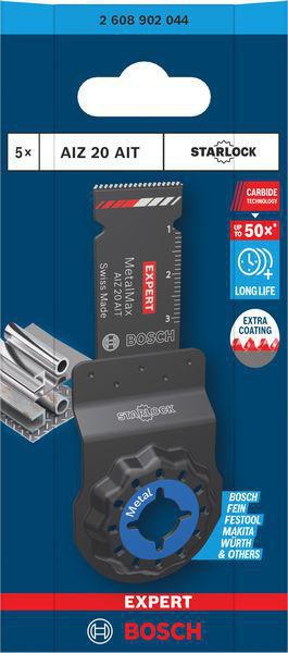 Bosch Tauchsägeblatt AIZ 20 AIT Expert MetalMax – 20 mm, Starlock, für Stahl & Edelstahl