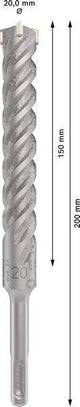 Bosch Hammerbohrer PRO SDS plus-5X, Ø 10,0 mm, Arbeitslänge 100 mm, SDS plus, Vierschneider für Stahlbeton