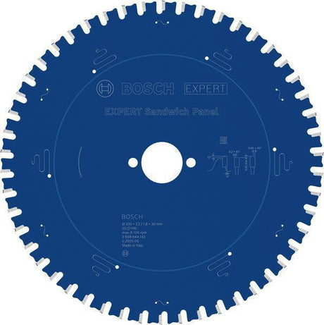 Bosch Kreissägeblatt Expert for Sandwich Panel 235 mm, 50 Zähne, HM, MTCG, Bohrung 30 mm