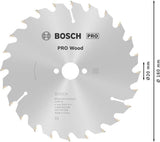 Bosch Kreissägeblatt PRO Wood AD 160 mm Z24 WZ für präzise Holzschnitte