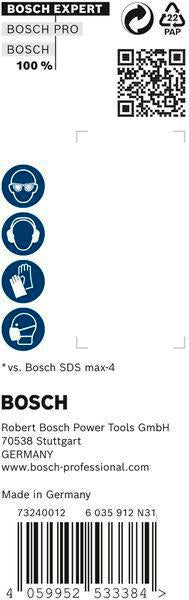 BOSCH Hammerbohrer Expert SDS max-8X Ø12 mm, Arbeitslänge 200 mm