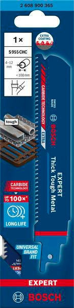 Bosch Säbelsägeblatt Expert Thick Tough Metal S955CHC, 150 mm, TPI 8, für dickes zähes Metall