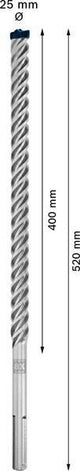 Bosch Hammerbohrer Expert SDS max-8X Ø12 mm, Arbeitslänge 200 mm, Gesamtlänge 340 mm