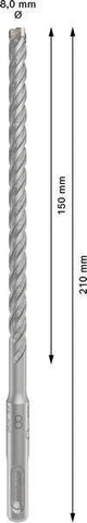 Bosch Hammerbohrer PRO SDS plus-5X, Ø 10,0 mm, Arbeitslänge 100 mm, SDS plus, Vierschneider für Stahlbeton