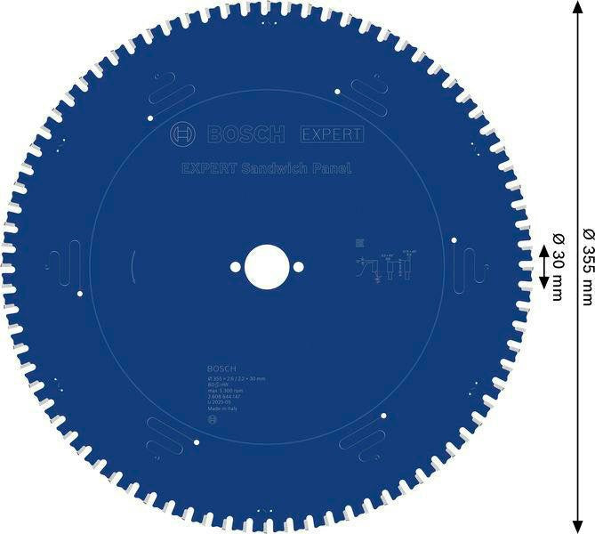 Bosch Kreissägeblatt Expert for Sandwich Panel 235 mm, 50 Zähne, HM, MTCG, Bohrung 30 mm