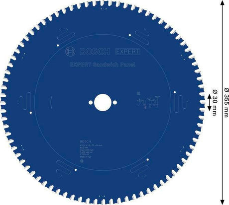 Bosch Kreissägeblatt Expert for Sandwich Panel 235 mm, 50 Zähne, HM, MTCG, Bohrung 30 mm