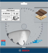 Bosch Kreissägeblatt PRO Wood AD 160 mm Z24 WZ für präzise Holzschnitte