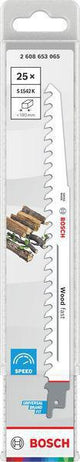 Bosch Säbelsägeblatt S 1542 K, 240 mm, TPI 3, für Holz